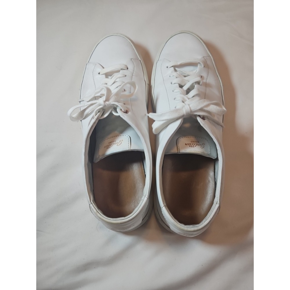 Good Man Brand Edge White Leather Casual Sneaker Shoes Low Top Mens Size 8 1/2 - Picture 5 of 7